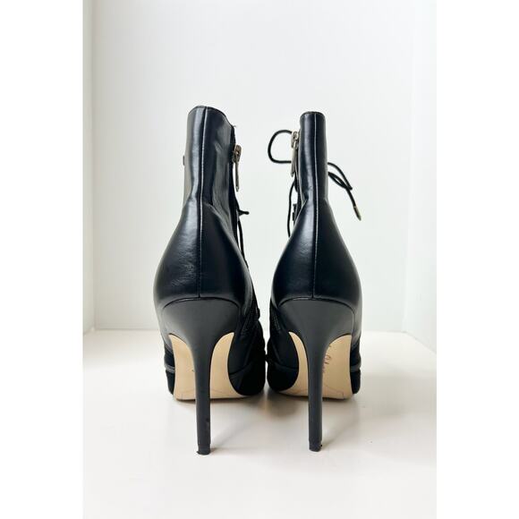 Sam Edelman Black Peep-Toe Booties, Size 8.5 - Picture 6 of 12